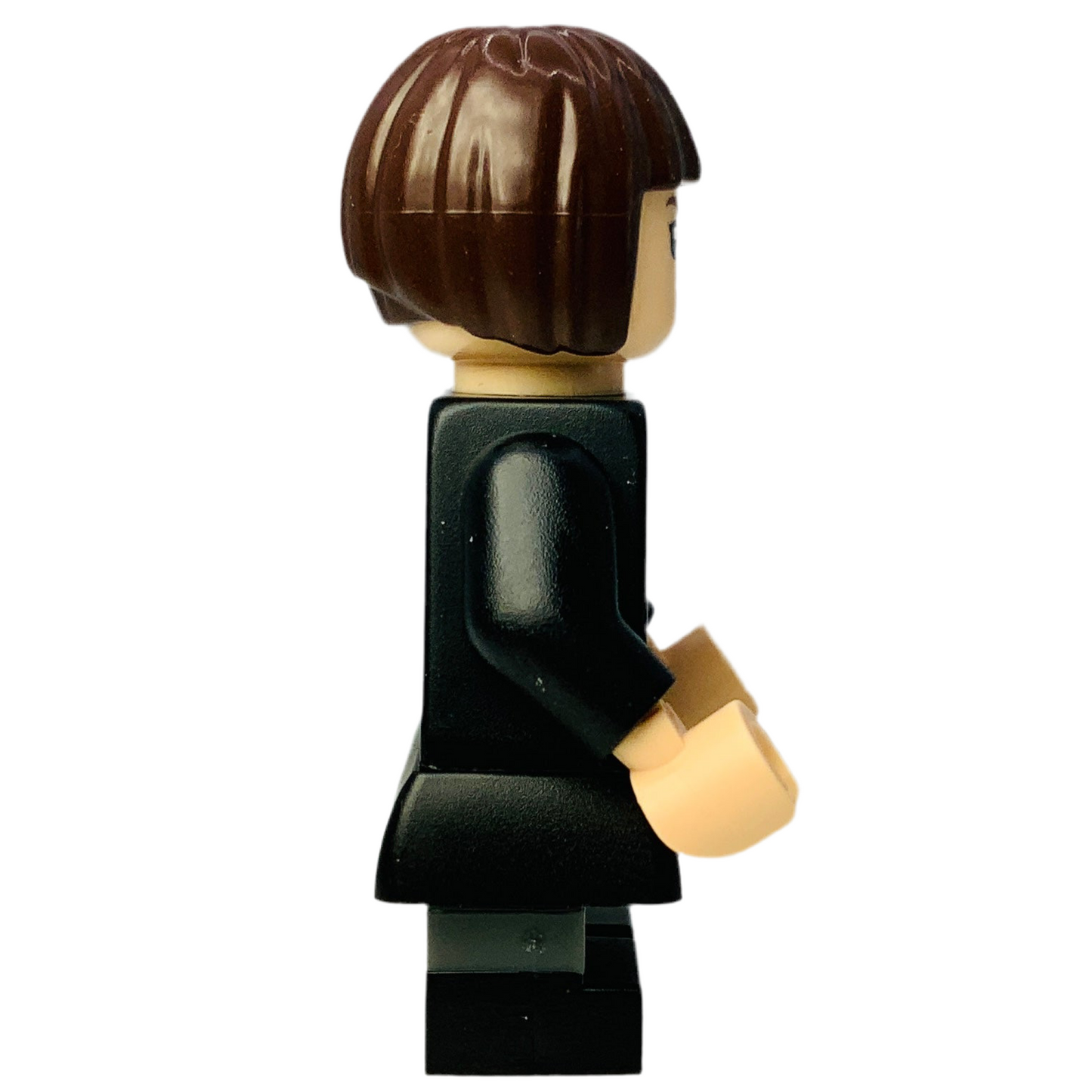 Pansy Parkinson - Slytherin Robe Clasped, Black Skirt, Black Short Legs with Dark Bluish Gray Stripes, hp492