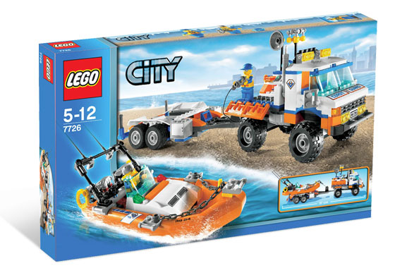 Coast Guard Truck with Speed Boat, 7726 - LEGO® City Set