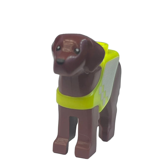 Dog, Labrador / Rescue Dog with Molded Neon Yellow Vest, 105143pb03
