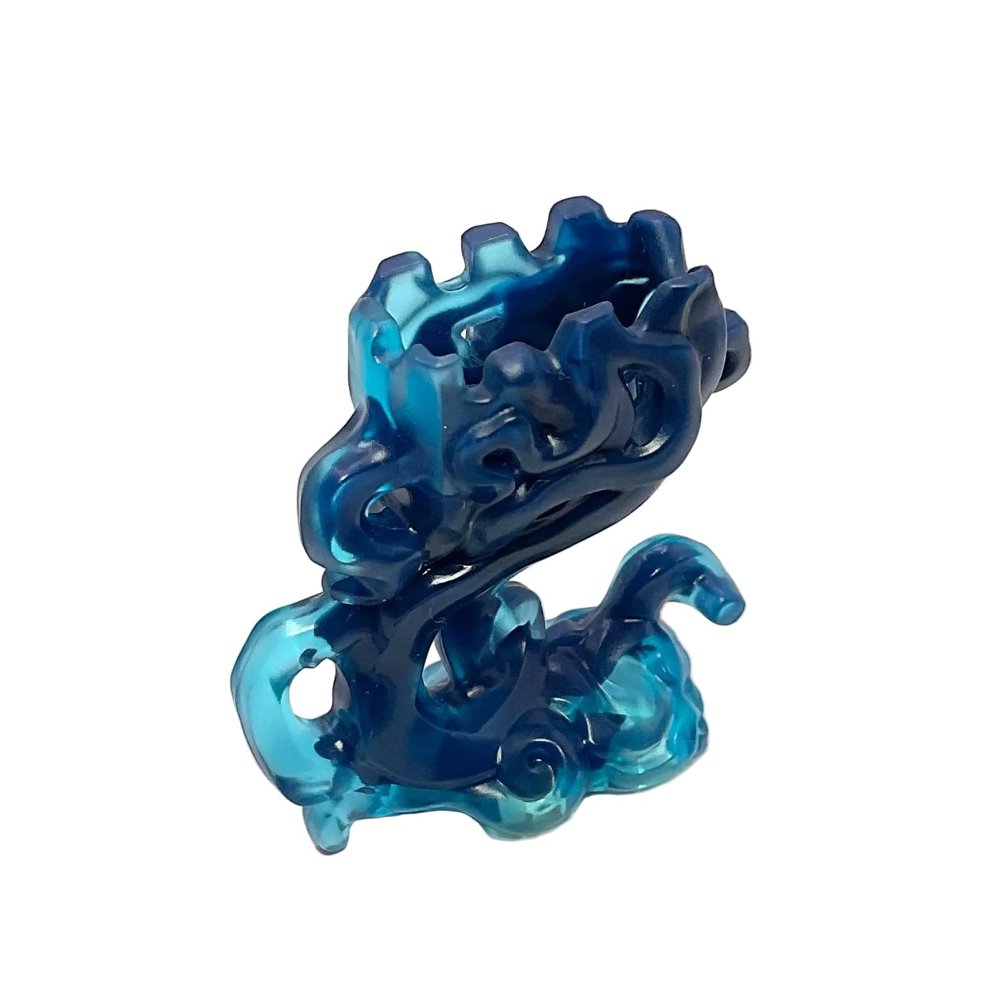 Minifigure Pedestal Ghost/Smoke with Marbled Dark Blue Pattern, Part# 65227pb03