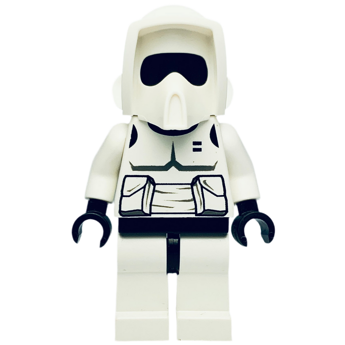 Scout Trooper, Plain Black Head, Dark Bluish Gray Torso Print, sw0005a
