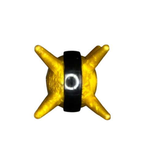 Bionicle Thornax Fruit Spiked Ball with Molded Hard Plastic Black Band Pattern - Flexible Rubber, Part# 85582pb01