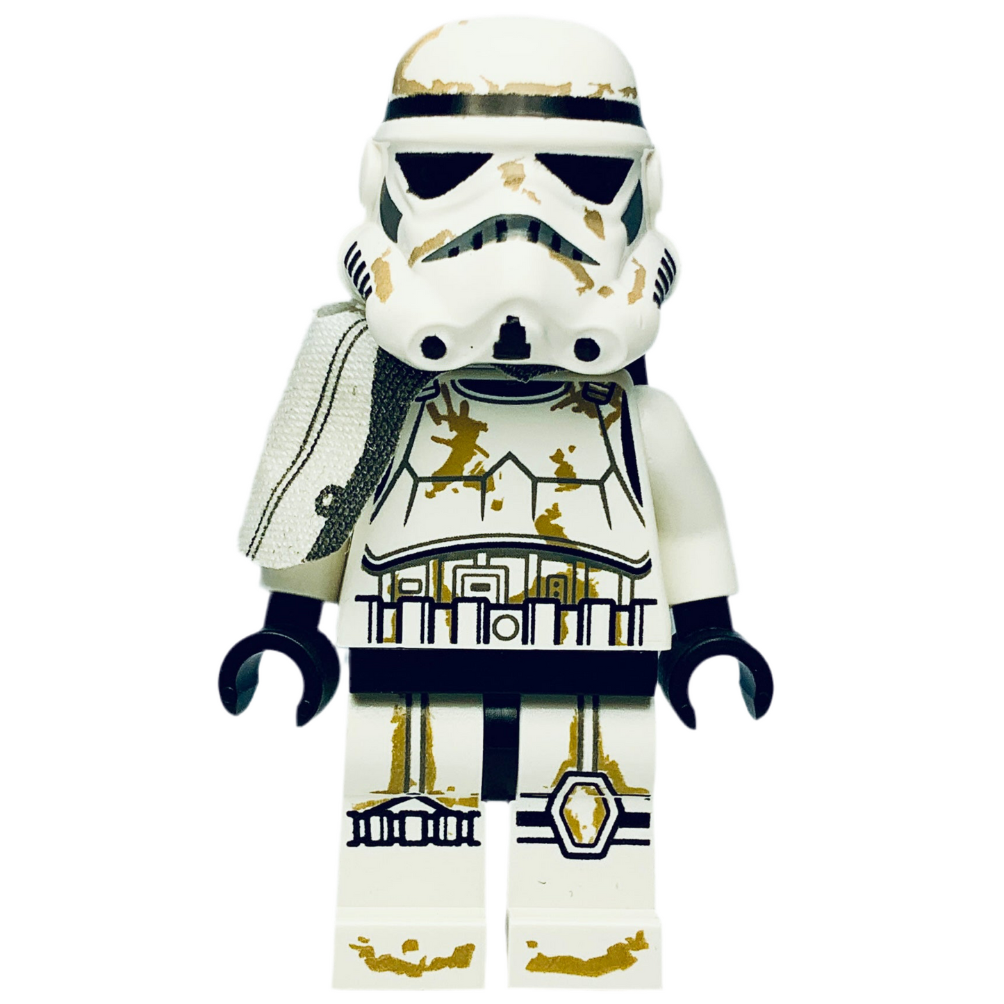 Sandtrooper - White Pauldron, Survival Backpack, Dirt Stains, Balaclava Head Print and Helmet with Dotted Mouth Pattern, sw0383