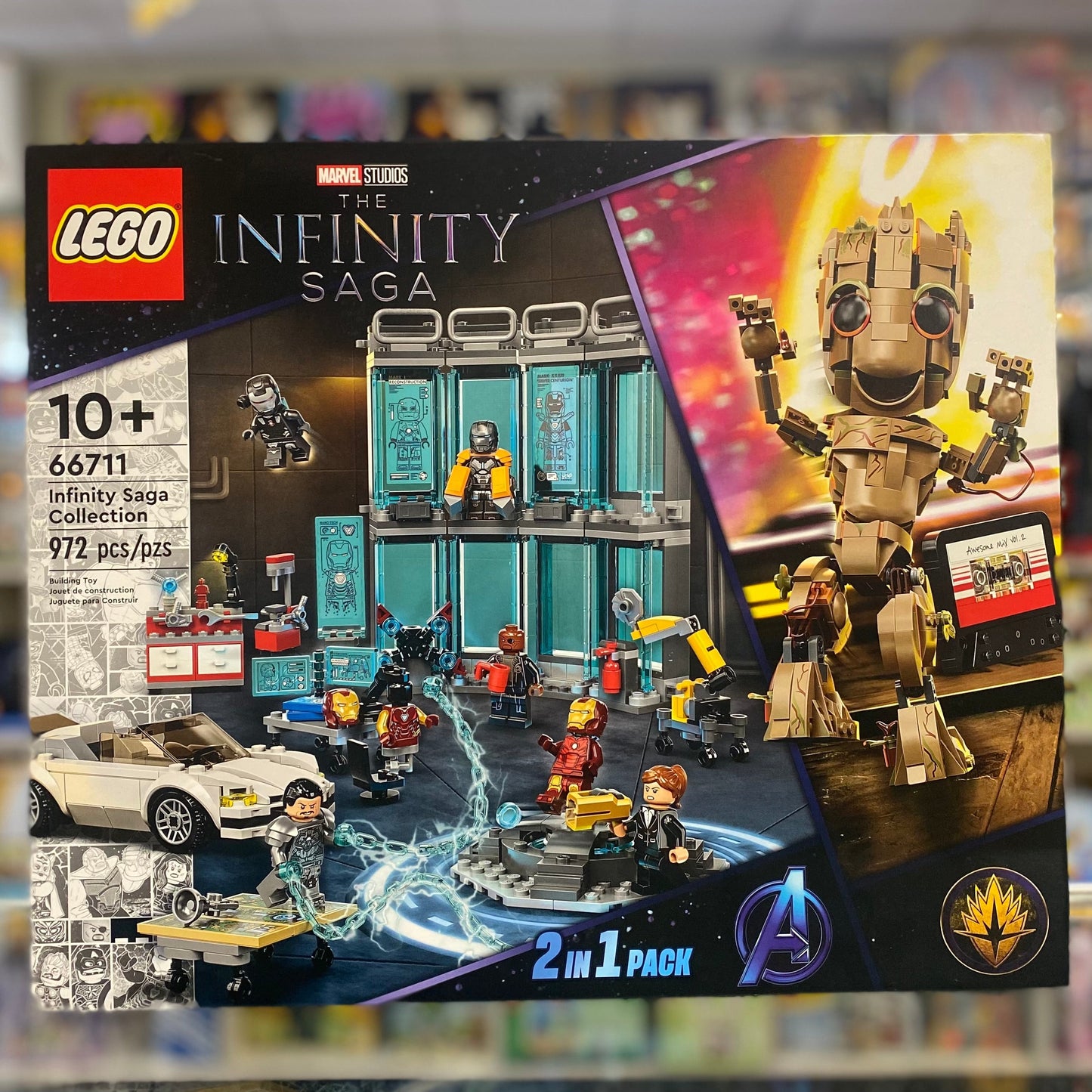 66711 - Super Heroes Bundle Pack, Iron Man 2 and Guardians of the Galaxy Vol.2, 2 in 1 Pack (Sets 76216 and 76217) - Infinity Saga Collection - EMPTY BOX ONLY