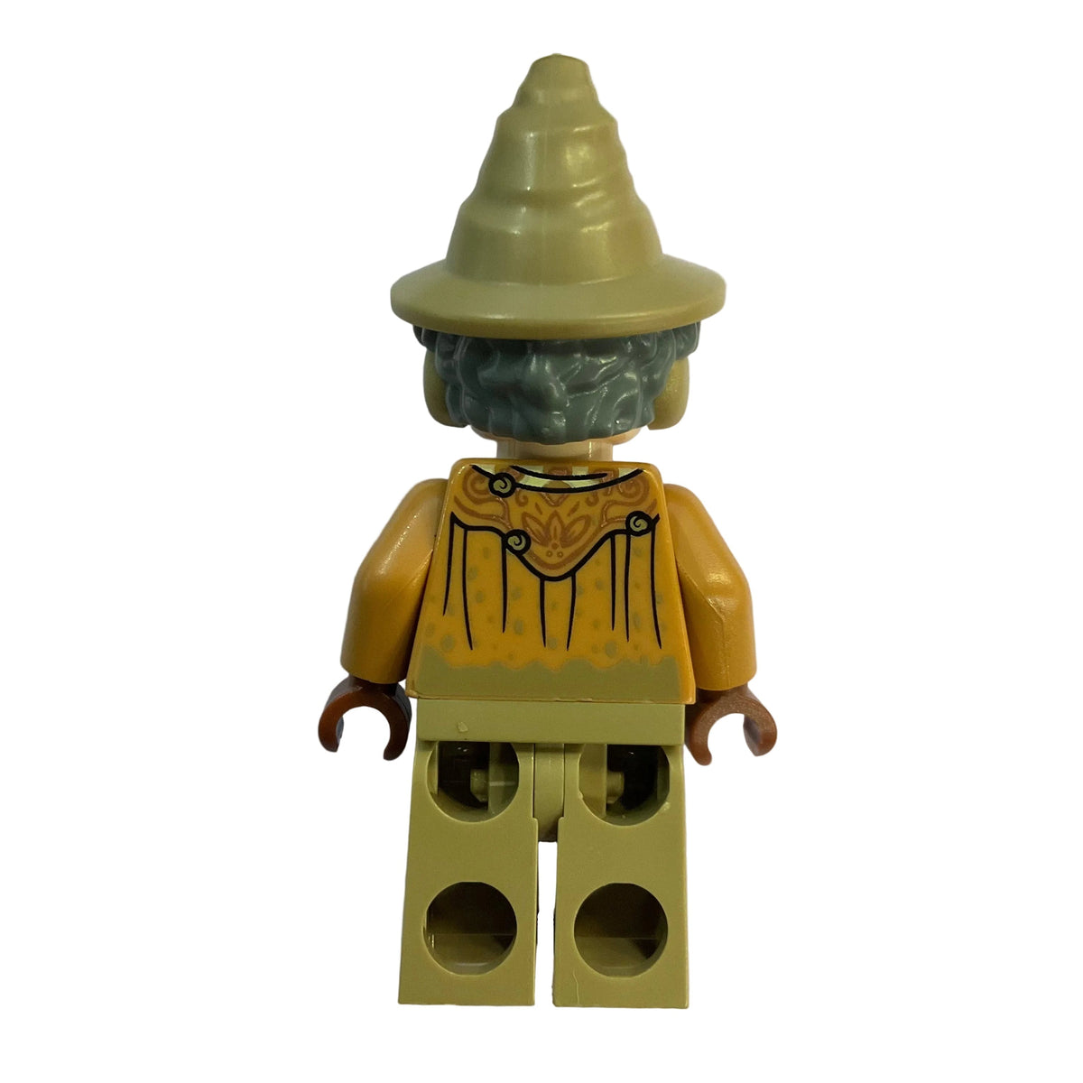 Professor Pomona Sprout - Dirty Cloak, Dark Green Holly Brooch, Dark Tan Legs, hp570 - LEGO® Harry Potter Minifigure