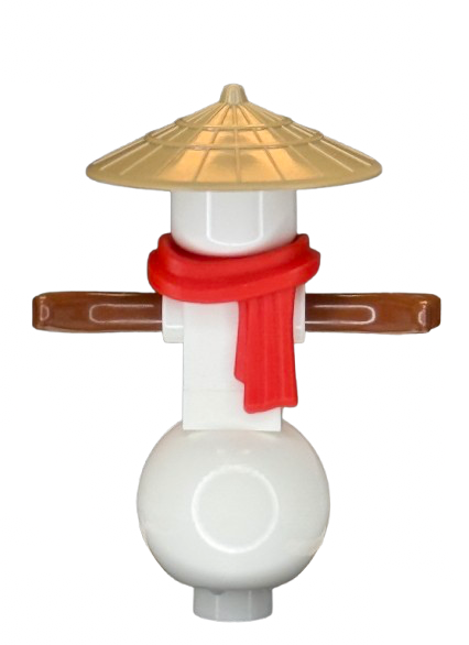 Snowman - Red Scarf, Conical Hat, njo0730