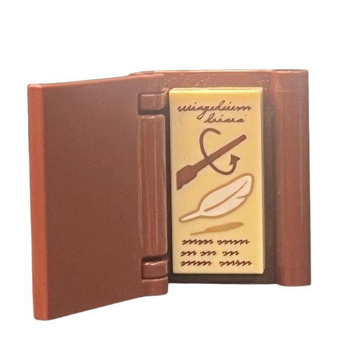 Minifigure, Utensil Wingardium Leviosa Spellbook, Part# (24324 + 3069pb0649 + 24093)