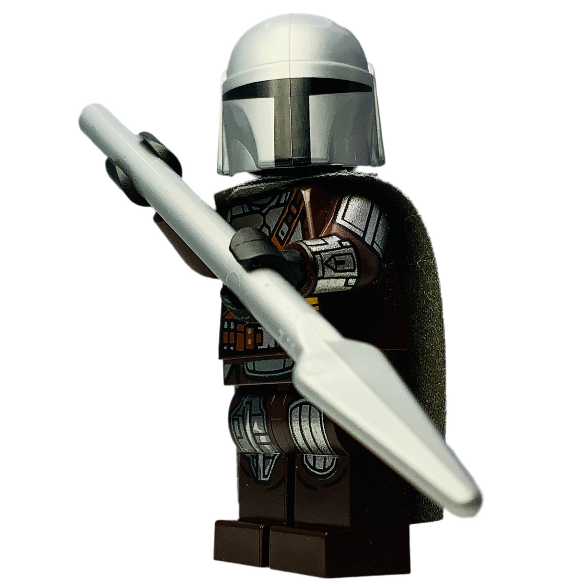 Din Djarin - Silver Beskar Armor, sw1135 (with Cape), LEGO® Star Wars Minifigure
