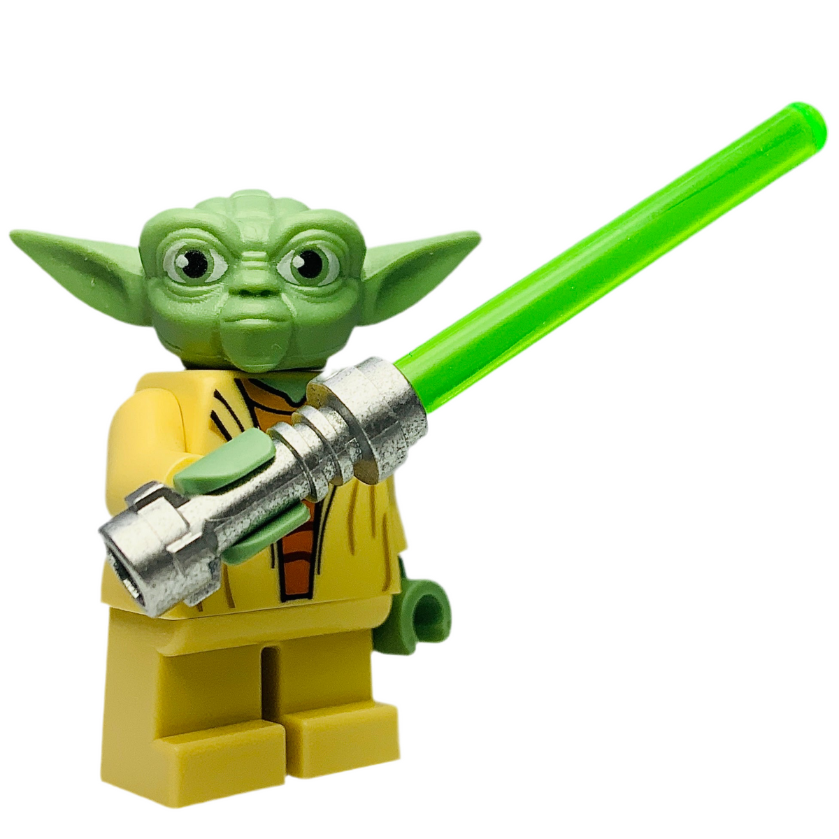 Yoda - Clone Wars, White Hair, Torso with Back Print, sw0446, LEGO® Star Wars Minifigure