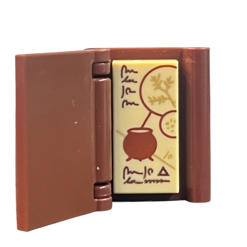 Minifigure, Utensil Harry Potter Spellbook, Part# (24324 + 3069pb0859 + 24093)