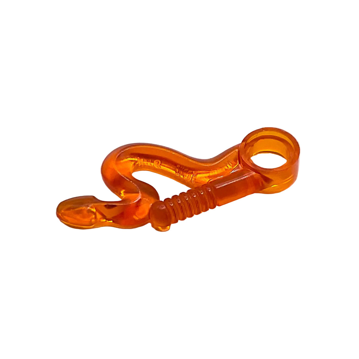 Minifigure, Weapon Whip Bent with Snake Head and Pin Hole, Part# 98348