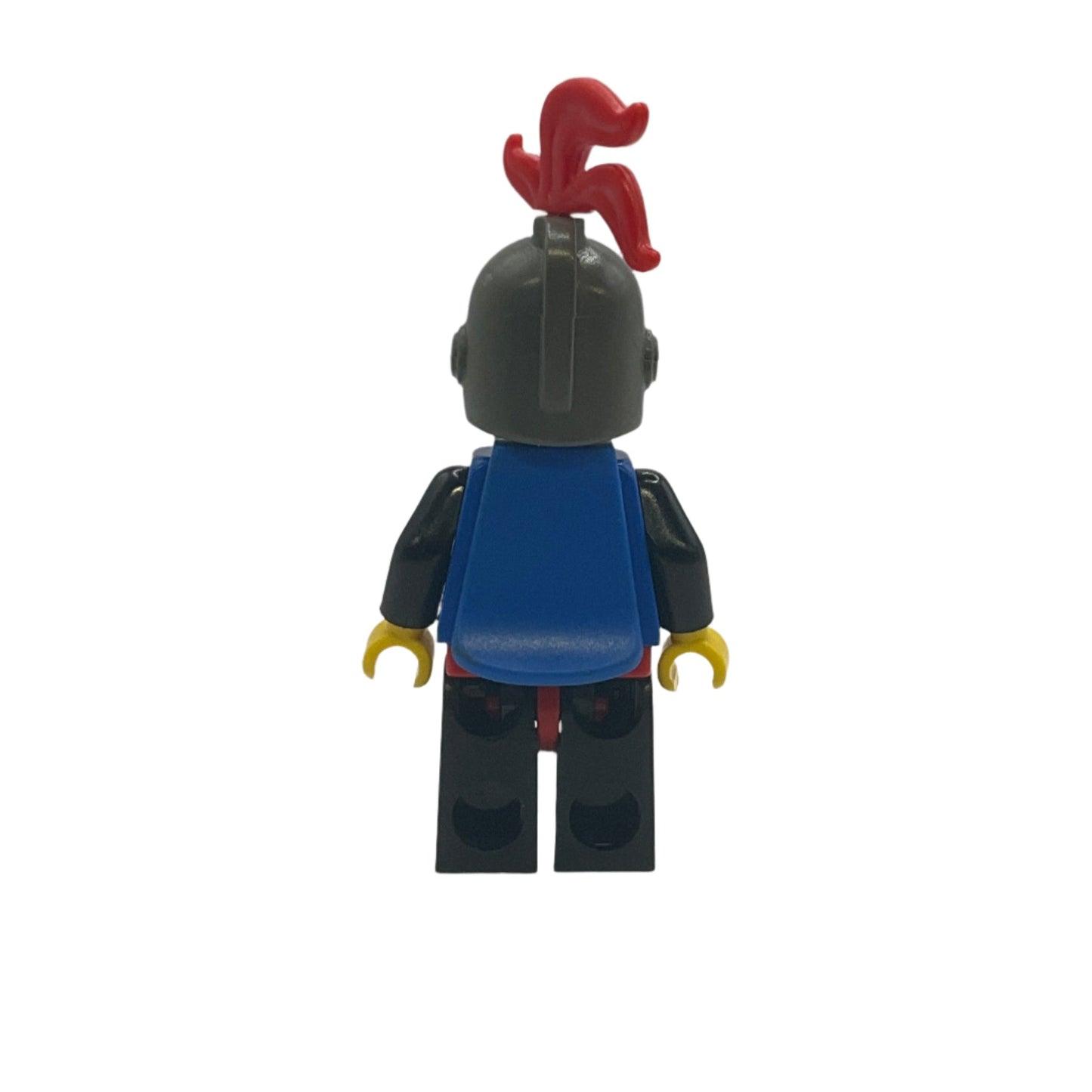 Castle - Black Legs with Red Hips, Dark Gray Grille Helmet, Red Plume, Blue Plastic Cape, Cas181