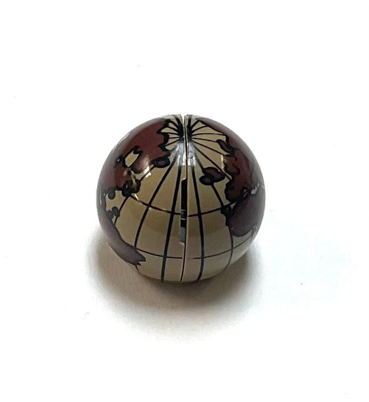 Globe (Cylinder Hemispheres 2x2 with Reddish Brown Globe Patterns), Part# 61287pb001 + 61287pb002
