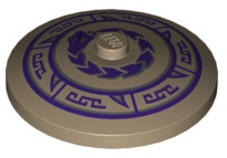 Dish 4x4 Inverted with Dark Bluish Gray and Dark Purple Snake Pattern, Part# 3960pb031
