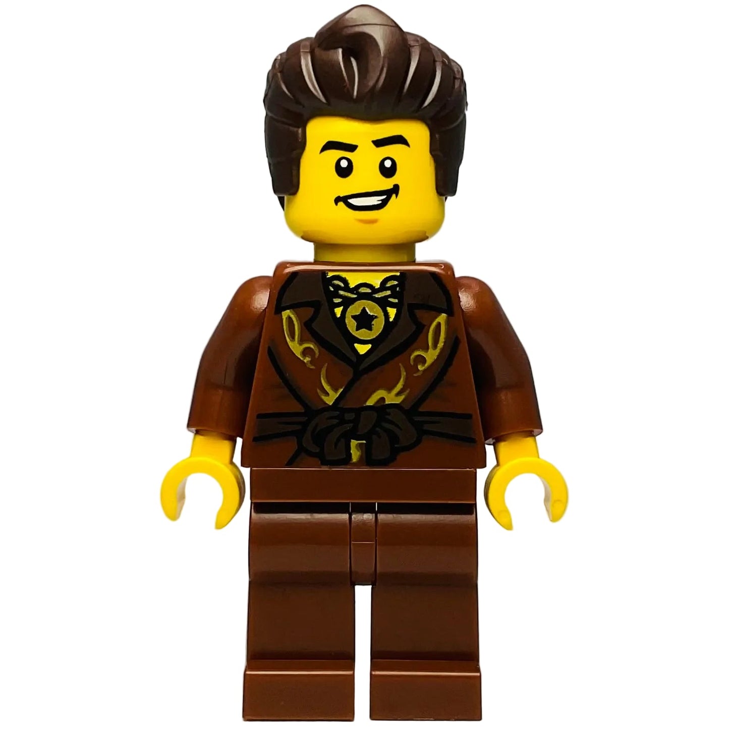 Dareth - Reddish Brown Robe, Reddish Brown Plain Legs (BAM), njo1061 - LEGO® Ninjago Minifigure