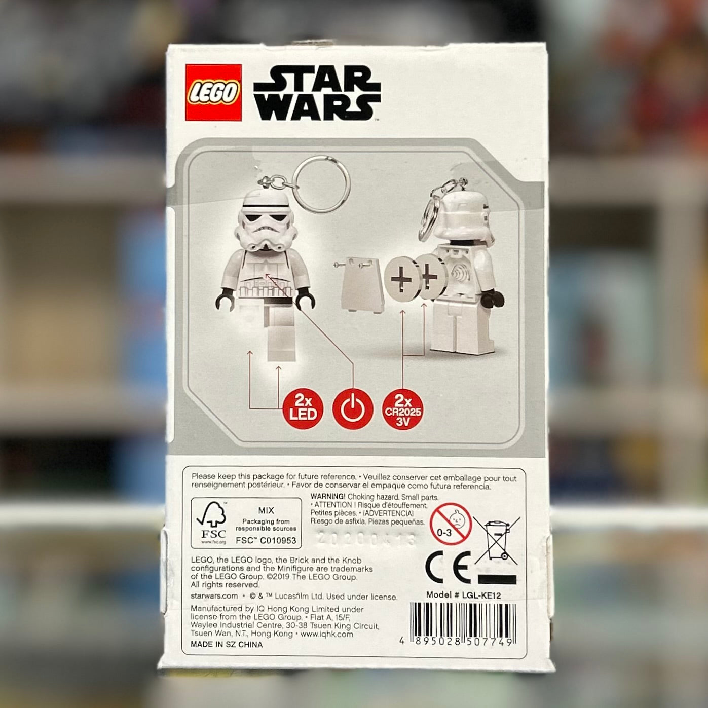 LEGO® Stormtrooper Keychain LED Light 3” - Boxed Version