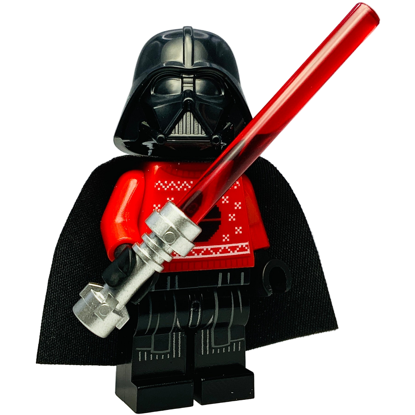 Darth Vader Red Christmas Sweater with Death Star, sw1121, LEGO® Star Wars Minifigure