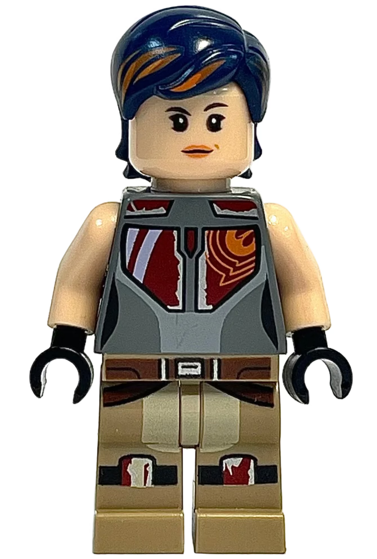 Sabine Wren - Dark Blue with Orange Highlights Hair, sw0616 - LEGO® Star Wars Minifigure