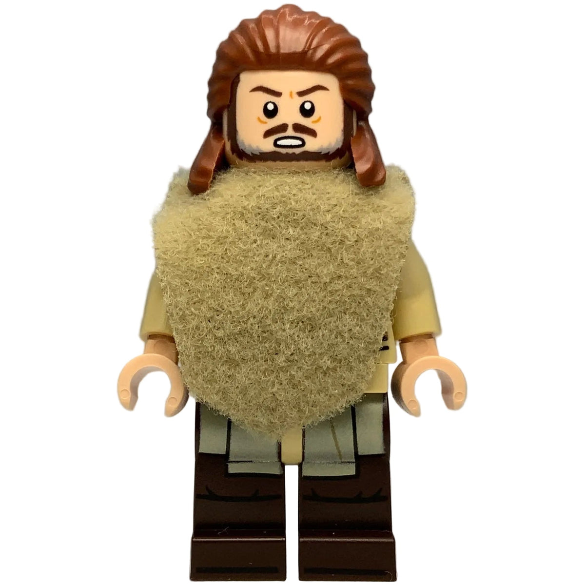 Qui-Gon Jinn, Dark Brown Beard - sw1334b - LEGO® Star Wars Minifigure