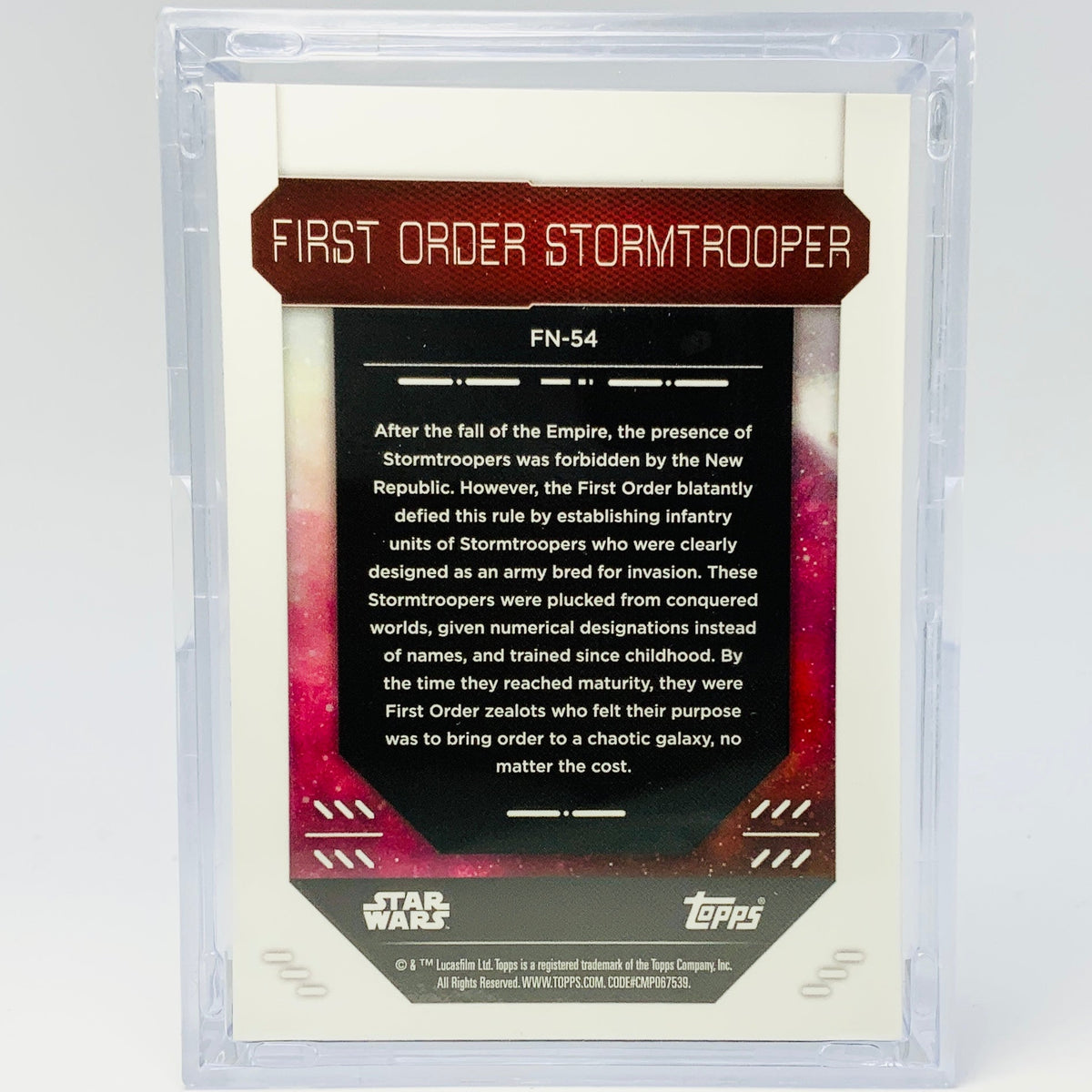 First Order Stormtrooper with Trading Card & Collector’s Case