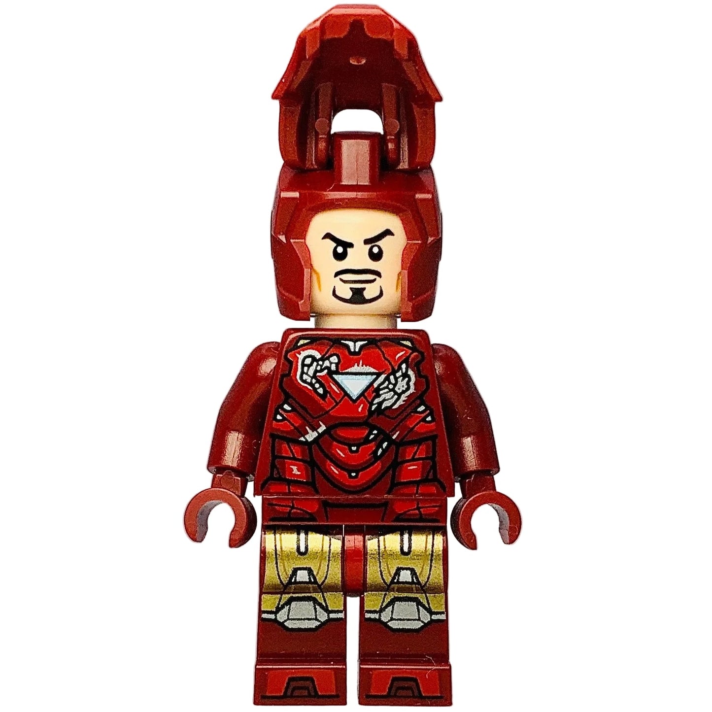 MISPRINT Iron Man - Mark 6 Armor with Battle Damage, sh0923, LEGO® Marvel Minifigure