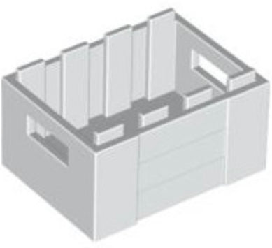 Container, Crate 3x4x1 2/3 with Handholds, Part# 30150