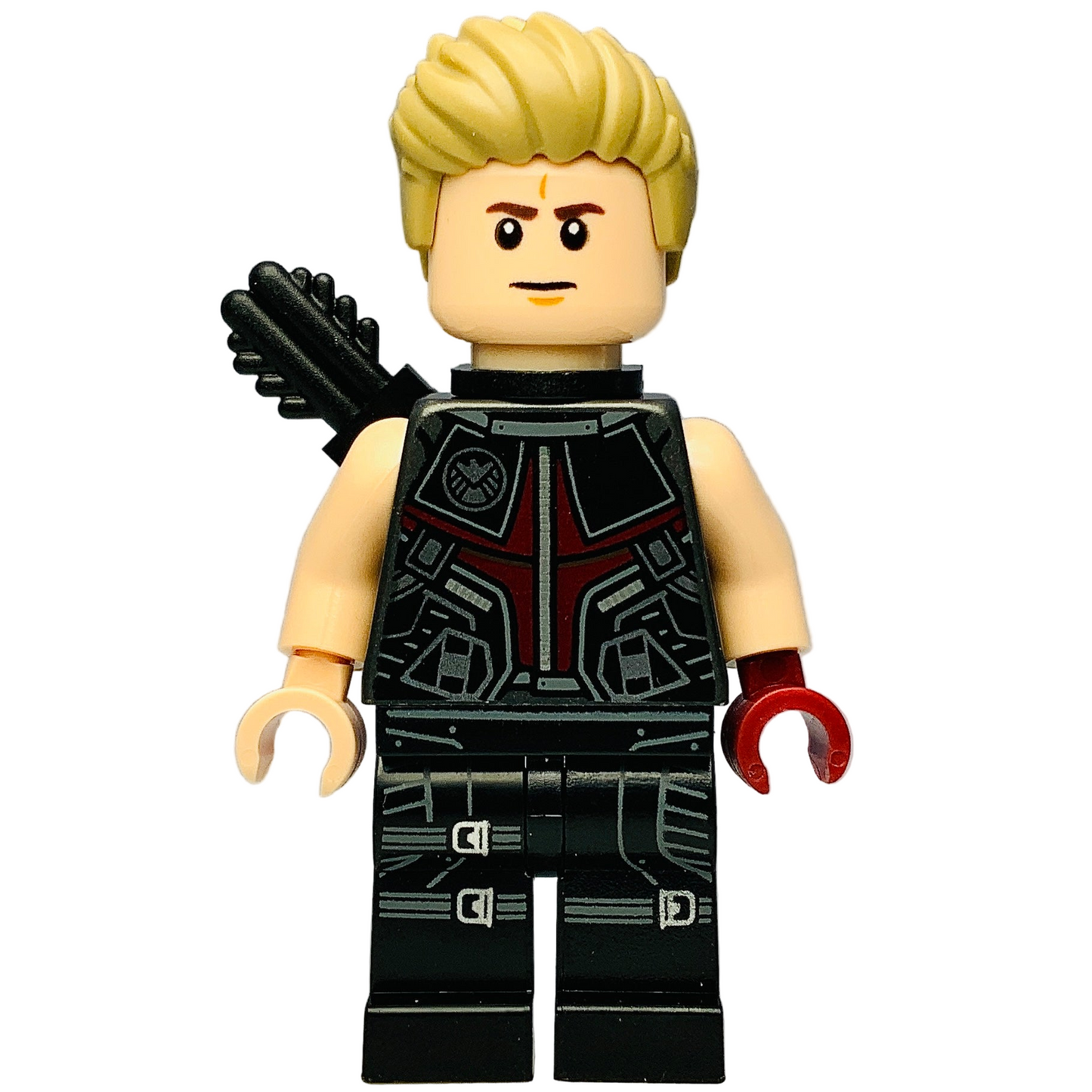 Hawkeye - Black and Dark Suit, Dark Tan Hair, Quiver, Silver Zipper, sh0925