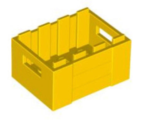 Container, Crate 3x4x1 2/3 with Handholds, Part# 30150