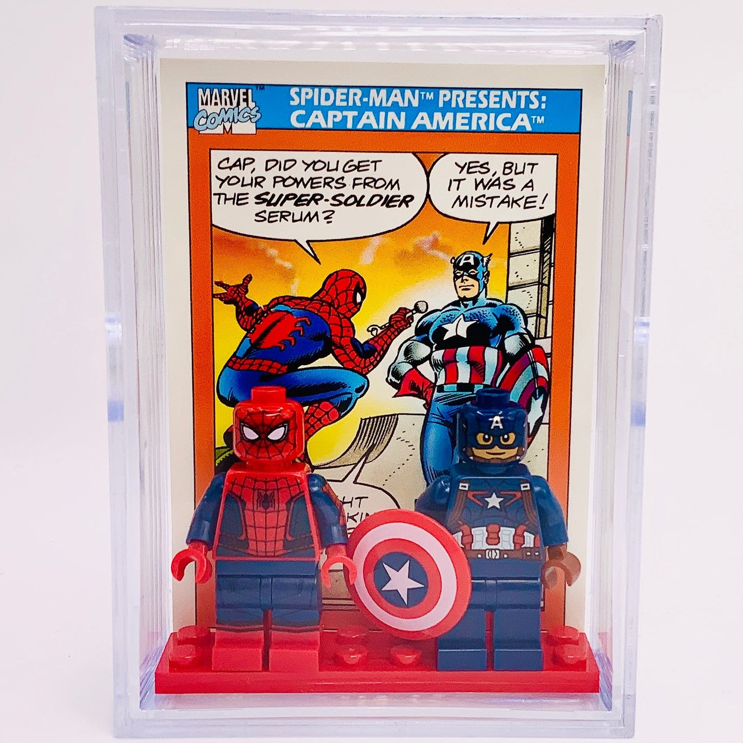 Spider-Man & Captain America with Trading Card & Collector’s Case