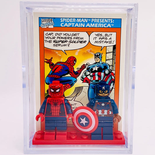 Spider-Man & Captain America with Trading Card & Collector’s Case