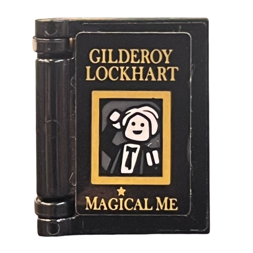 Minifigure, Magical Me, Gilderoy Lockhart Autobiography, Sticker, Part# (24324 + 3069 + 24093pb039)