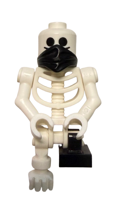 Skeleton with Standard Skull, Scarf, Bent Arms and Short Black Leg, gen094 - LEGO® NINJAGO