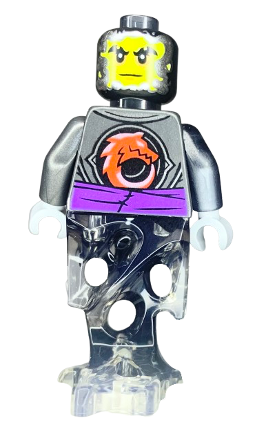 Cinder - Pearl Dark Gray and Flat Silver Armor, Ghost Legs, njo0901 - LEGO® NInjago Minifigure