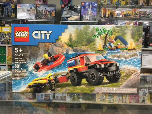 4x4 Fire Truck with Rescue Boat - 60412