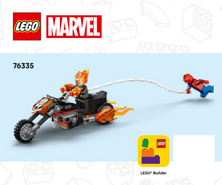 76335 -  Spider-Man vs. Ghost Rider Motorcycle - INSTRUCTIONS ONLY
