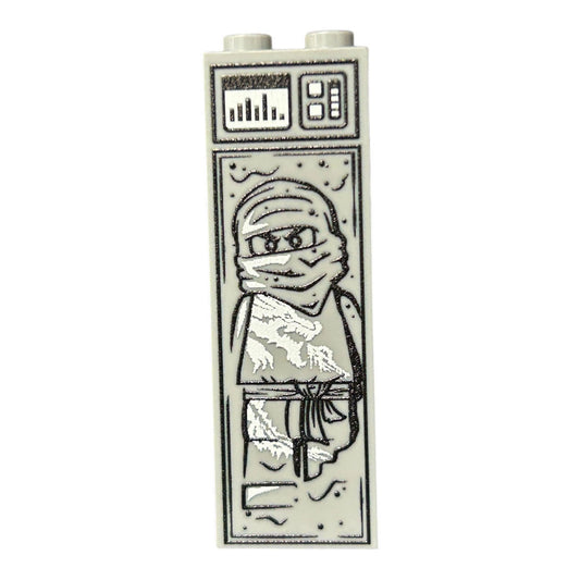 White Ninja in Carbonite (1x2x5 Brick)