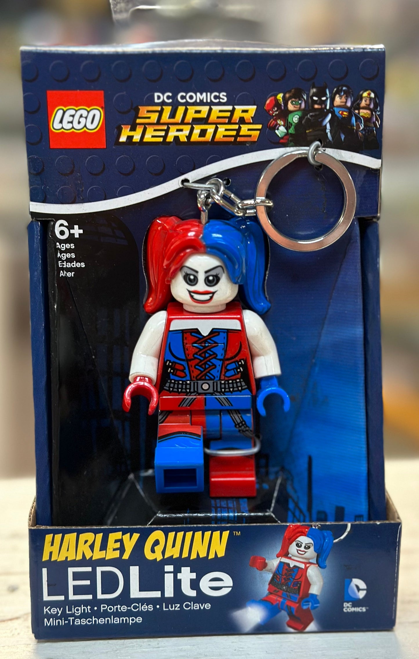 LED Key Light Harley Quinn Key Chain 3”