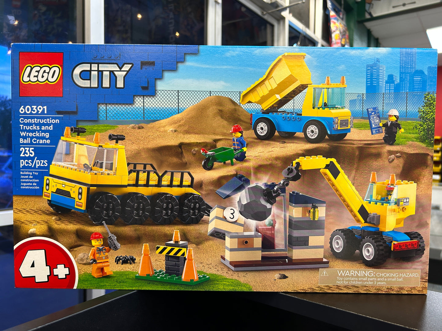 Construction Trucks and Wrecking Ball Crane, 60391