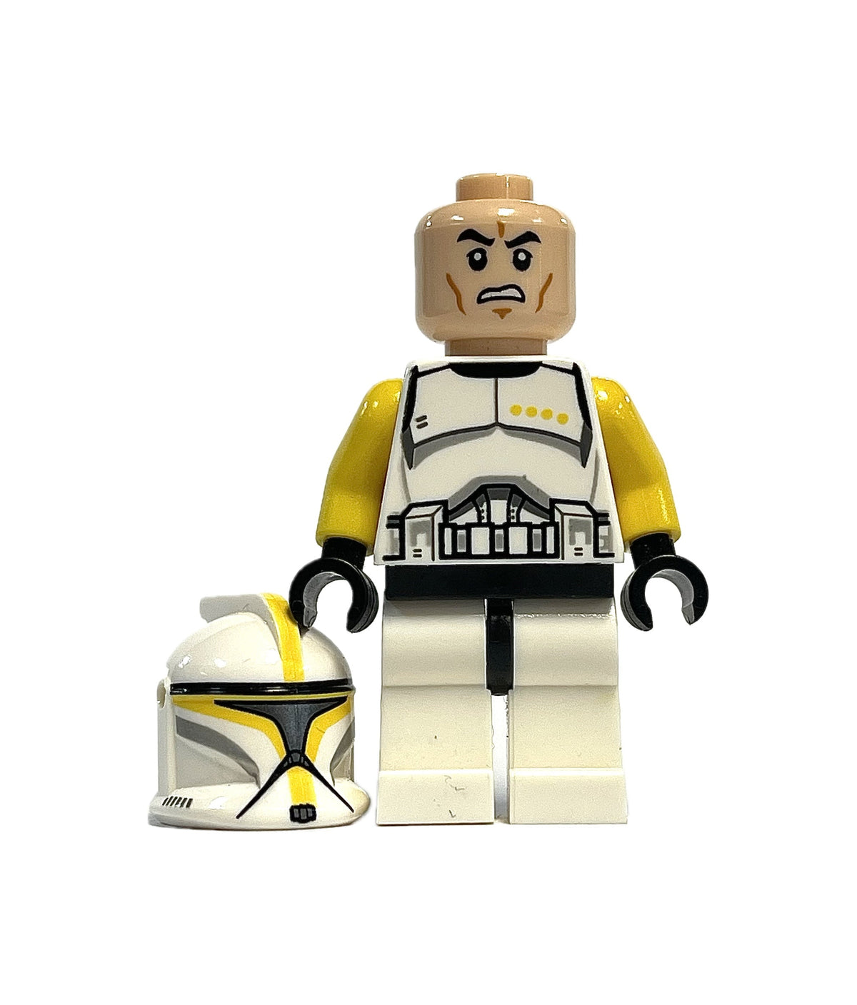 Clone Trooper Commander (Phase 1) - Yellow Arms, Scowl, sw0481