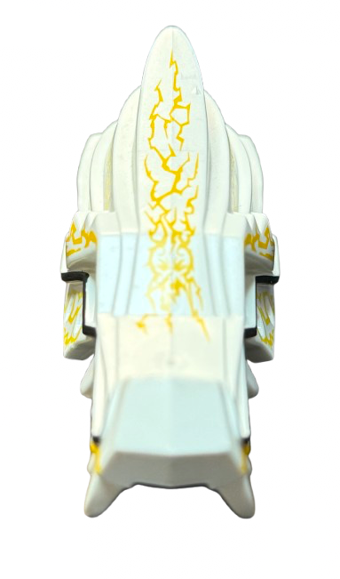 Dragon Head (Ninjago) Jaw Upper with Yellow Lightning Spirit Pattern, Part# 93070pb06