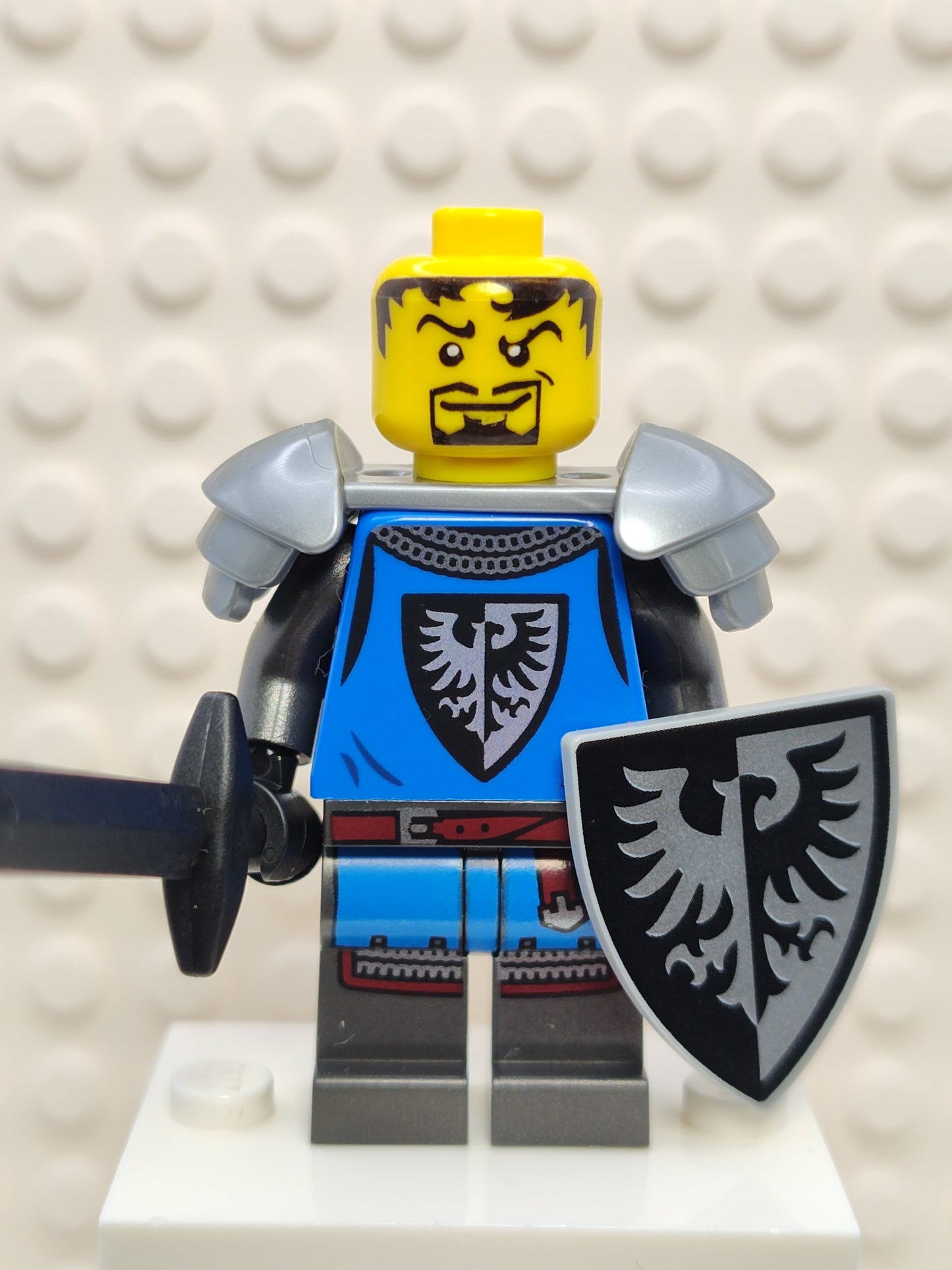Modern Black Falcon Knight with Grille Helmet