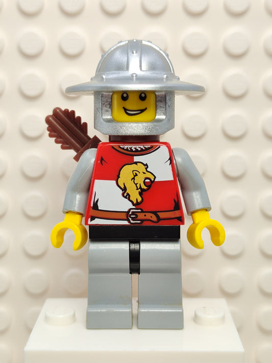 Lion Knight Quarters (Helmet with Broad Brim, Quiver, Open Grin), cas474