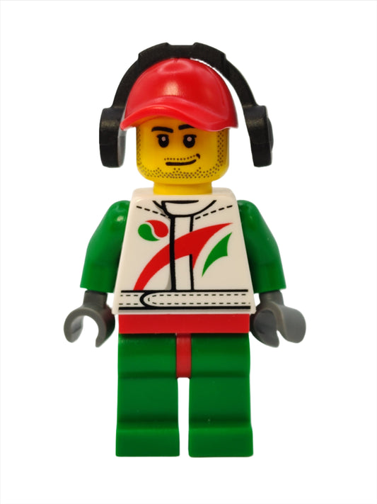 Race Car Mechanic - White Racing Suit with Octan Logo and Headphones, cty0391