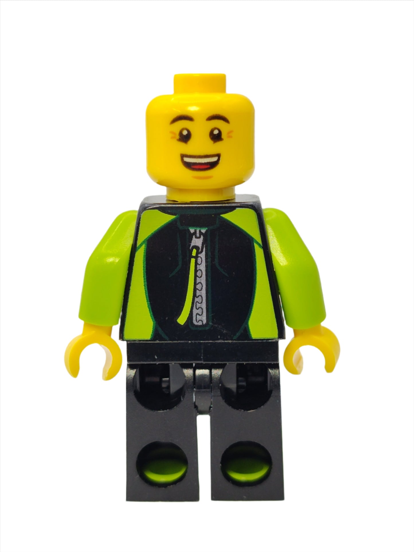 Diver - Black Wetsuit with White Logo and Lime Trim, cty1052