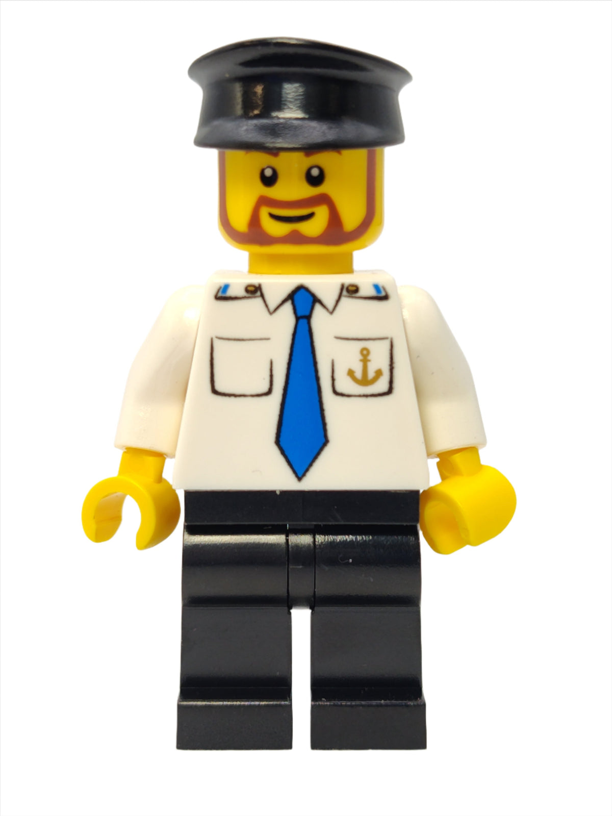 Boat Captain with Blue Tie and Anchor on Pocket, boat012