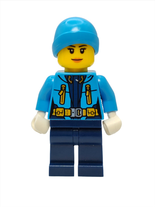 Arctic Explorer - Female with Dark Azure Beanie, cty0931