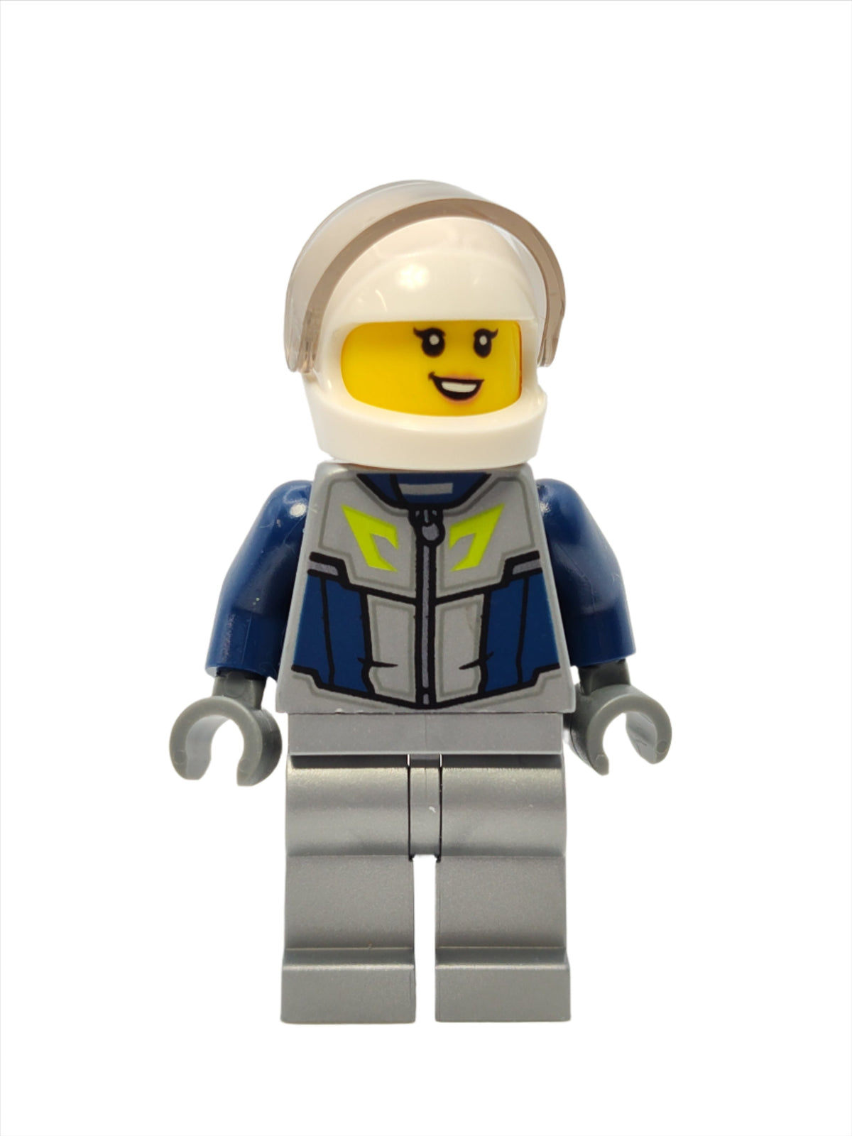 Race Car Driver - Dark Blue and Flat Silver Racing Suit, cty1593