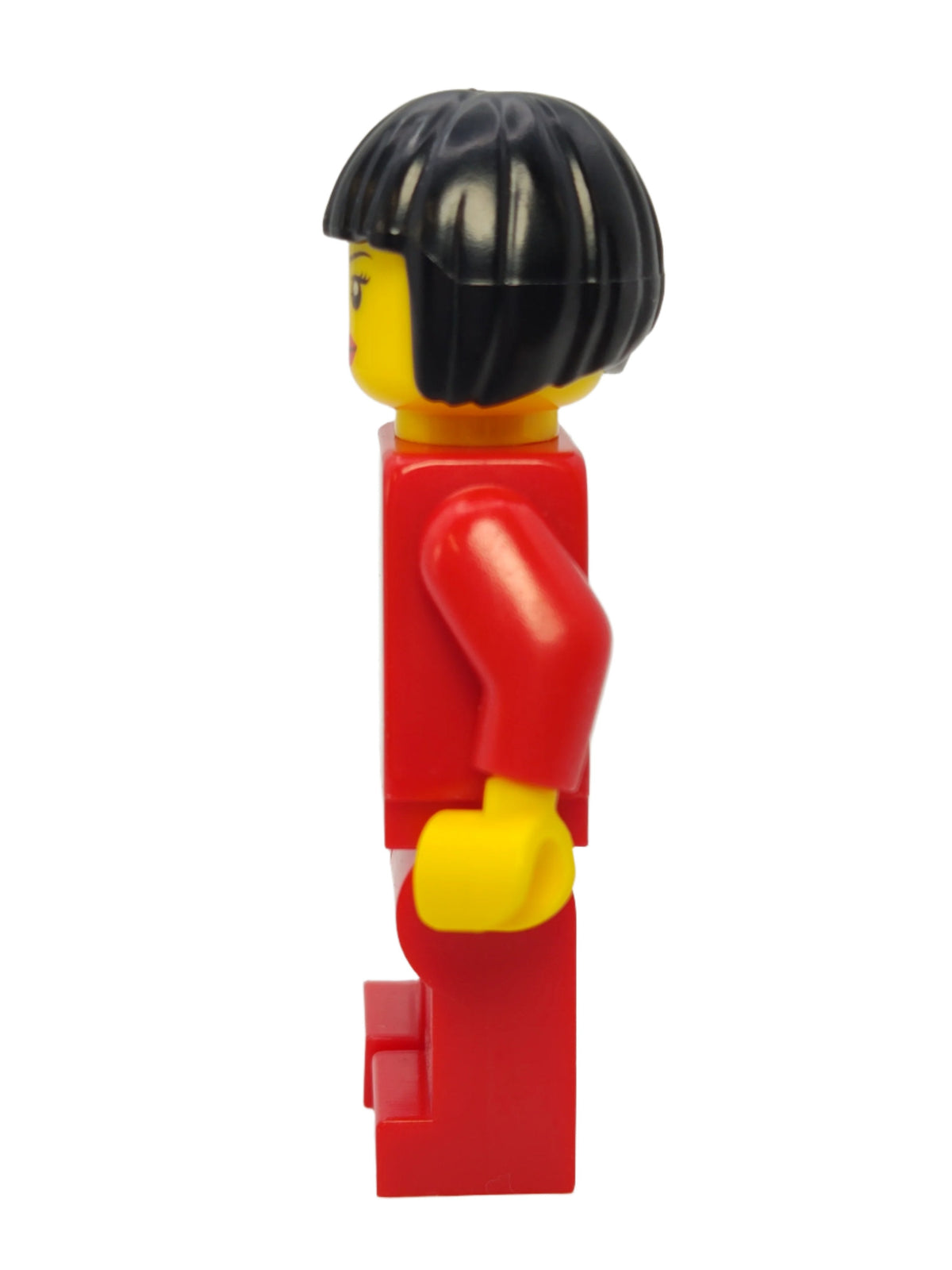 Paramedic Female - Red Uniform with Black Bob Cut Hair, cty0271