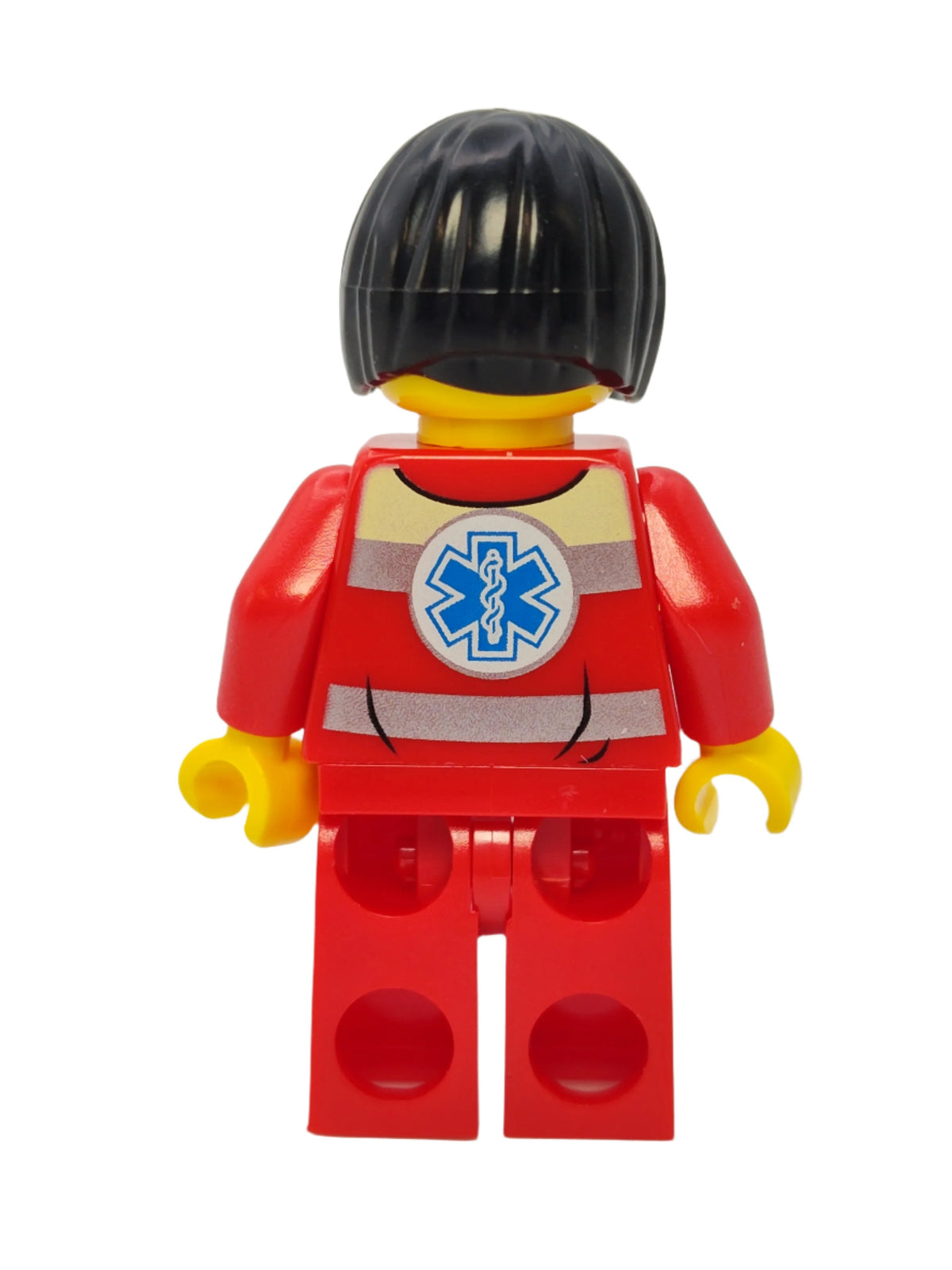Paramedic Female - Red Uniform with Black Bob Cut Hair, cty0271
