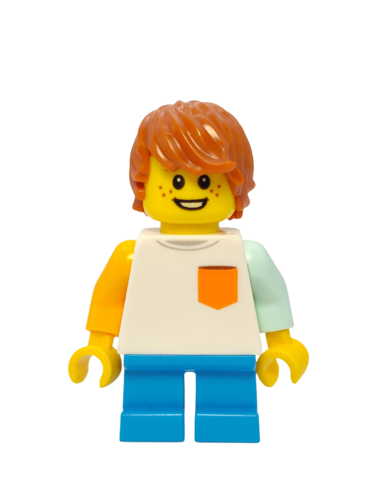 Boy - White Shirt with Orange Pocket, cty1023